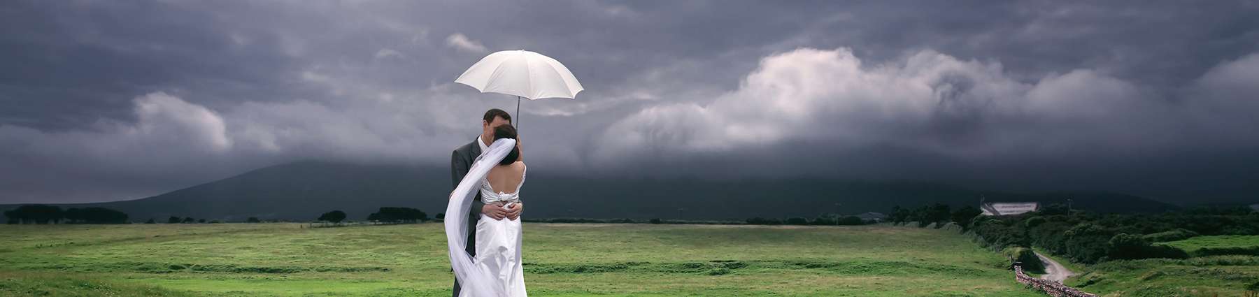 Hochzeitsbild im Grünen