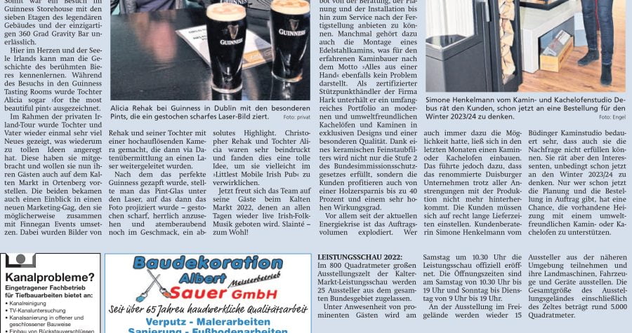 Pressemitteilung Finnegan Events Kalter Markt Ortenberg 2022