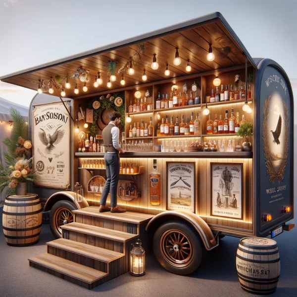 mobile whisky tasting stand